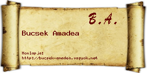 Bucsek Amadea névjegykártya